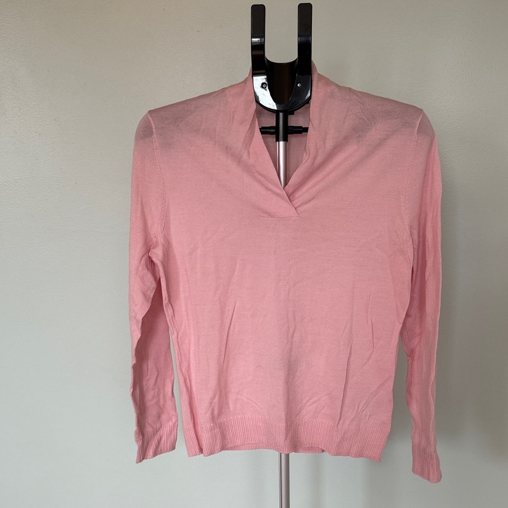 Brooks Brothers Soft Pink V-Neck Sweater